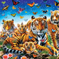 Masterpieces 300 Piece EZ Grip Jigsaw Puzzle - Tiger & Butterflies - 18x24