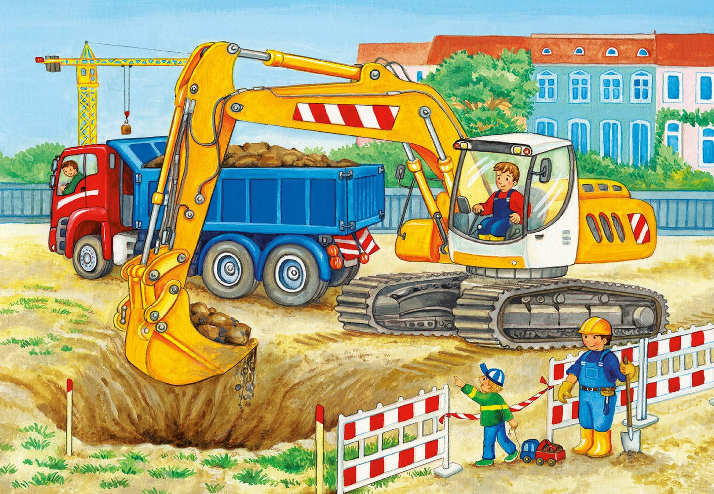 Ravensburger 24 Piece Jigsaw Puzzle 2 Pack - Farm & Construction Site - Multicolor - Premium Cardboard - Ideal for Ages 4+