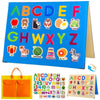 Foldable,Freestanding Felt Flannel Board Set for Toddlers,With 75 Felt Learning Letters Numbers Pieces,Double-Sided,With Storage
