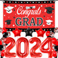 Katchon, Red And Black Graduation Decorations 2025 Set - Pack Of 40 | Red 2025 Balloons, Congrats Grad Banner | Graduation Decorations Class Of 2025 Red And Black | 2025 Graduation Party Decorations