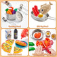 Kidsciety Pretend Play Kitchen Accessories, 52pc Kids Kitchen Playset with Play Food, Stainless Steel Cookware, Kitchen Toys Pot