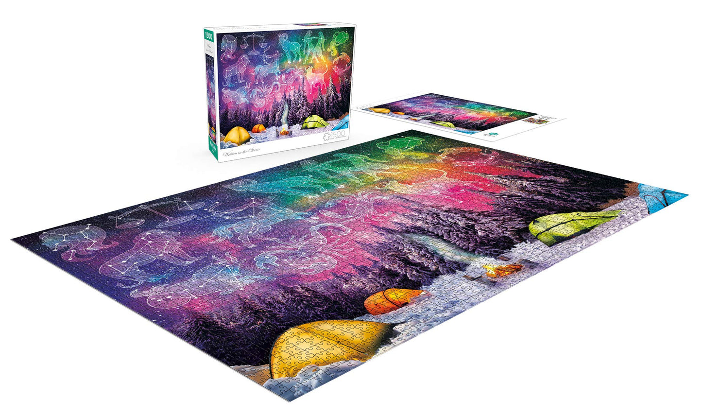 Buffalo Games 1500 Piece Jigsaw Puzzle - Written in The Stars, Large Size, Multicolor, Perfect for Game Nights, Model 2402