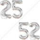 Katchon, Silver 25 Balloon Numbers - Giant, 40 Inch | 25 Number Balloons For 25Th Birthday Decorations For Women | 25 Birthday Balloons For 25Th Birthday Decorations For Men | 25 Foil Number Balloon