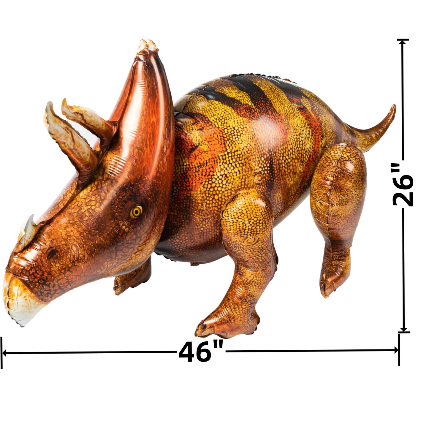 Nbguigdstr 3 Pcs 52 Inflatable Dinosaur Balloon-Dinosaur Party Decorations Birthday Party Supplies-Tyrannosaurus&Triceratops&Ste