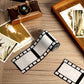 Gejoy 2 Rolls Filmstrip Tape Movie Party Decorations Filmstrip Poly Streamers Movie Reel Decor White and Black Material Film Bor