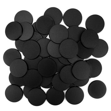 30PCS 60mm/2.36inch Textured Plastic Black Round Miniature Bases, Model Base for Gaming Miniatures or Wargames Table Top Games