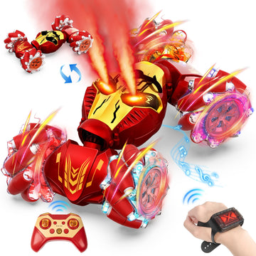 Lozadia Gesture Sensing RC Stunt Car with Spray, 4WD Remote Control Car Toys for 6-12 yr Boys Girls, 2.4Ghz Drift Hand Controlle