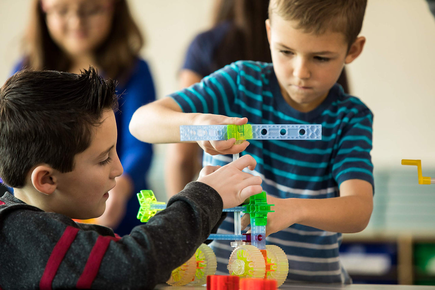 Brackitz Structures - Wheels & Axles Stem Learning Toys For Kids Prek-6 | 196 Pc Extension Set