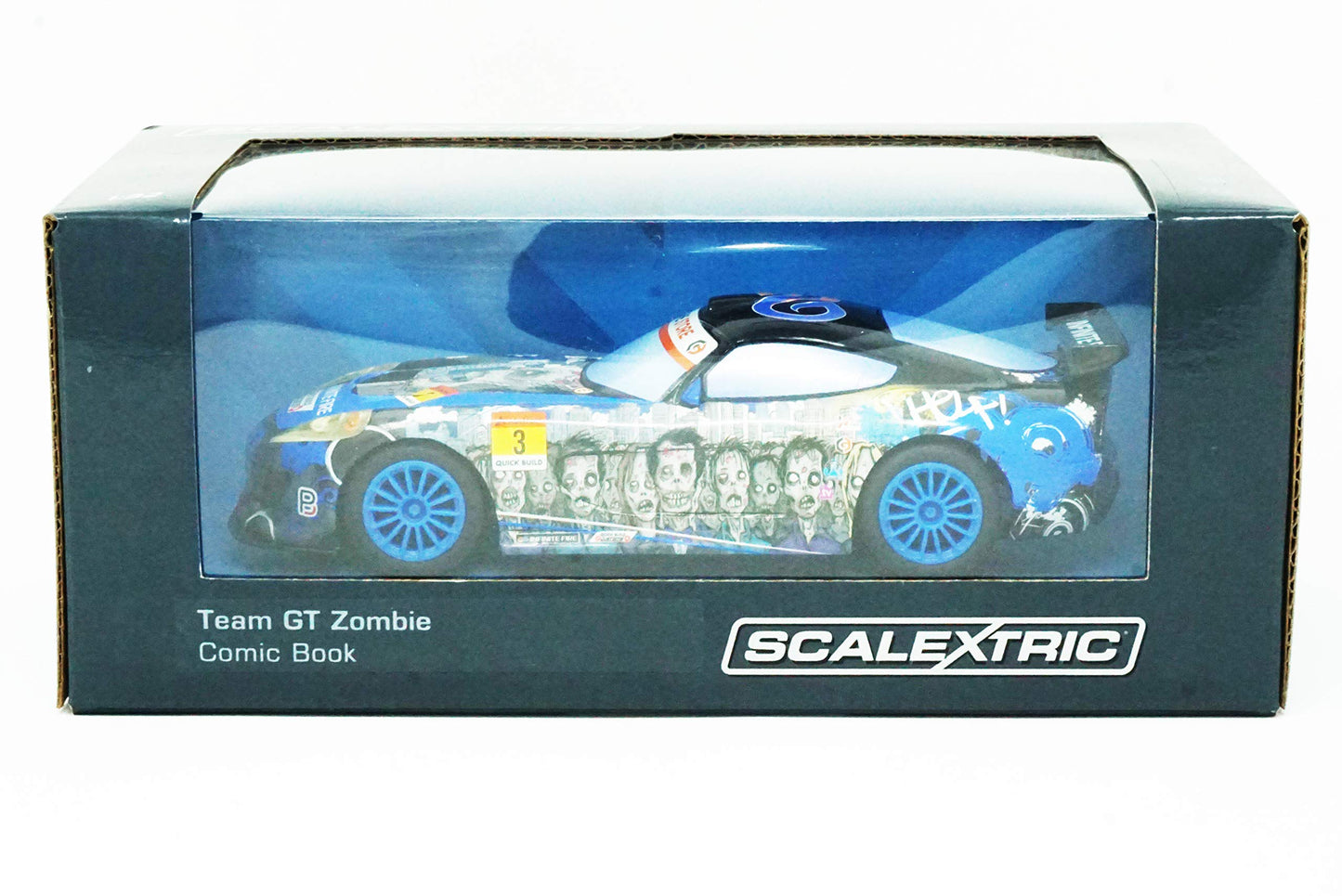 Scalextric Team Gt Zombie 1:32 Slot Race Car C3959, Black & Blue