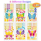 24 Sheets Butterfly Make A Face Sticker Sheets For Kids Todders Activities, Make Your Own Stickers For Kids Birthday Party Favor
