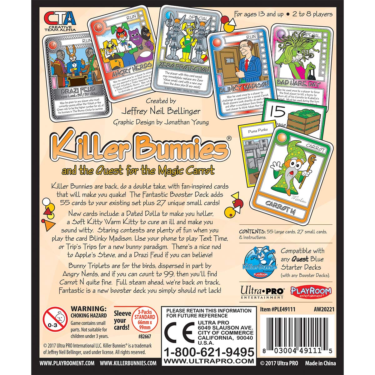 Playroom Entertainment Killer Bunnies Booster Board Game - Small Size, Paper Material, Model 49111