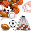 Aodaer 24 Pack Mini Mixed Sports Stress Balls With Drawstring Mesh Bag Fidget Toys For Adults Soft Foam Balls For Sports Party F