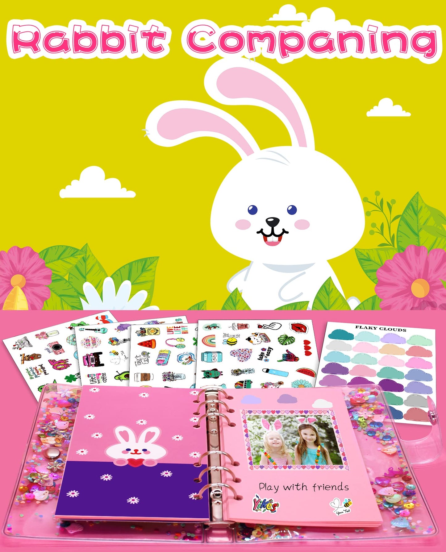DIY Journal Kit for Girls, 6-13 Years Old - Kids Scrapbooking Kit with Gift Ideas for Birthdays