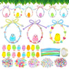 Soulchen 36 Set Easter Crafts Kits DIY Easter Chick Ornament with Colorful Pipe Cleaners Cute Beads for Spring Party Favors Art 