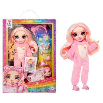 Rainbow High Jr High Pj Party - Bella, Pink 9' Posable Fashion Doll With Soft Onesie, Slippers, Fun Play Accessories, Great Toy Gift For Girls Kids Ages 4-12 Years