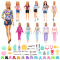 40 Pcs Doll Clothes And Accessories 6 Pants Outfits 10 Shoes 15 Pcs Makeup Accessories And 9 Tableware Accessories For 11.5 Inch