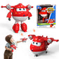 Super Wings 5' Transforming Supercharged Jett Airplane Toys, Action Figure, Airplane To Robot, Season 4 Transformer Toys, Gifts For 3+ Year Old Kids, Toys Plane Vehicle For Preschool Kids Play White