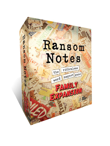 Ransom Notes Expansion Pack, Family Edition - The Ridiculous Word Magnet Party Game, 3+ Players