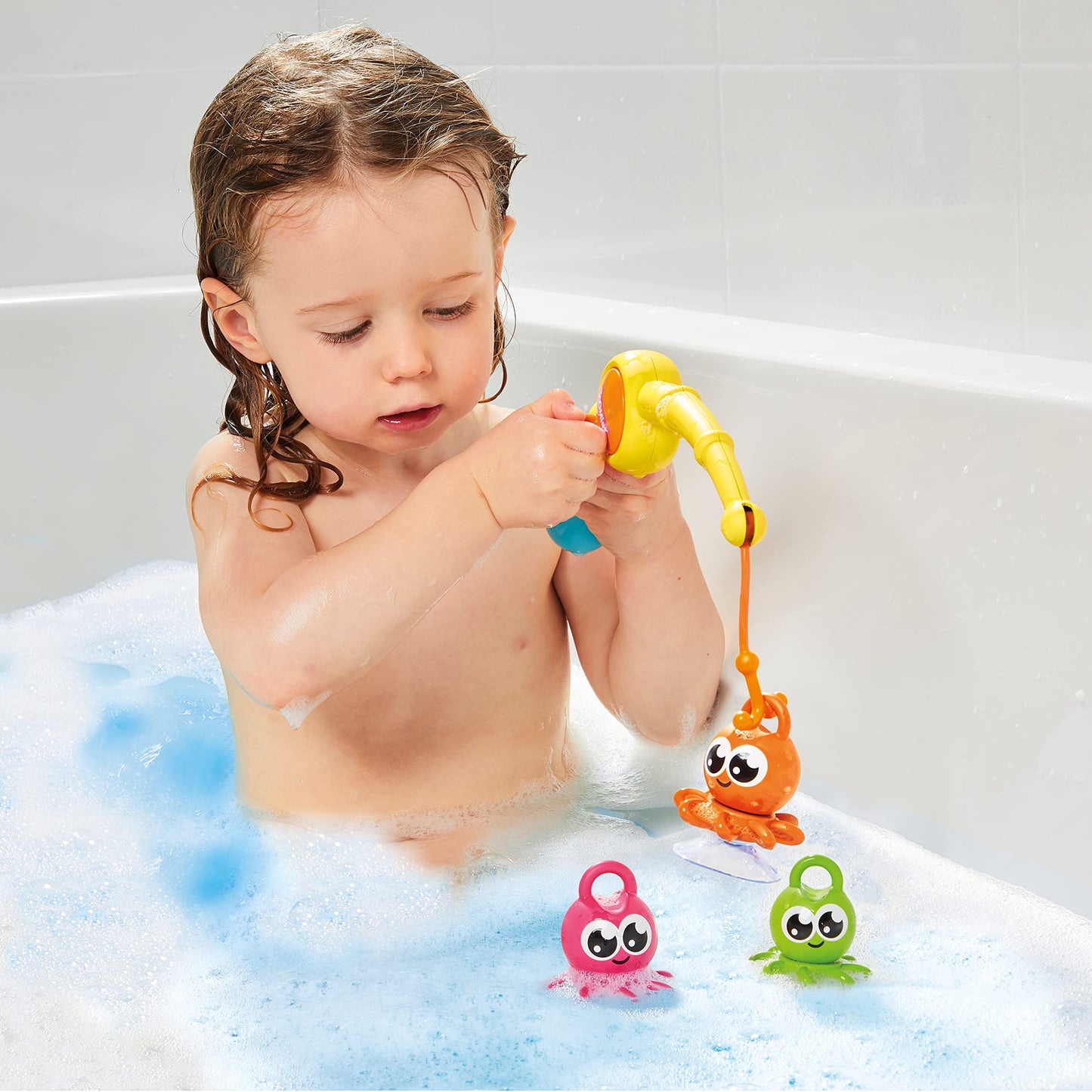 Toomies Tomy Spin & Splash Octopals Toddler Bath Toy You Pour And They Spin & Splash