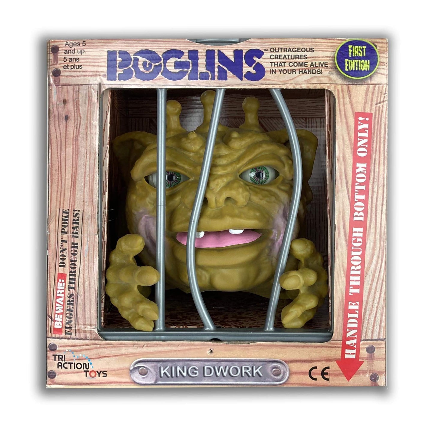 BOGLINS King Dwork 8” Collectible Figure - Green Foam, Movable Eyes & Mouth, Retro 80's Toy for Kids & Collectors, Model TAT10001