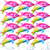 Hungdao 12 Pcs Large 33.5 Inch Inflatable Dolphin Rainbow Summer Inflatable Pool Toys Colorful Inflate Dolphin for Beach Birthda