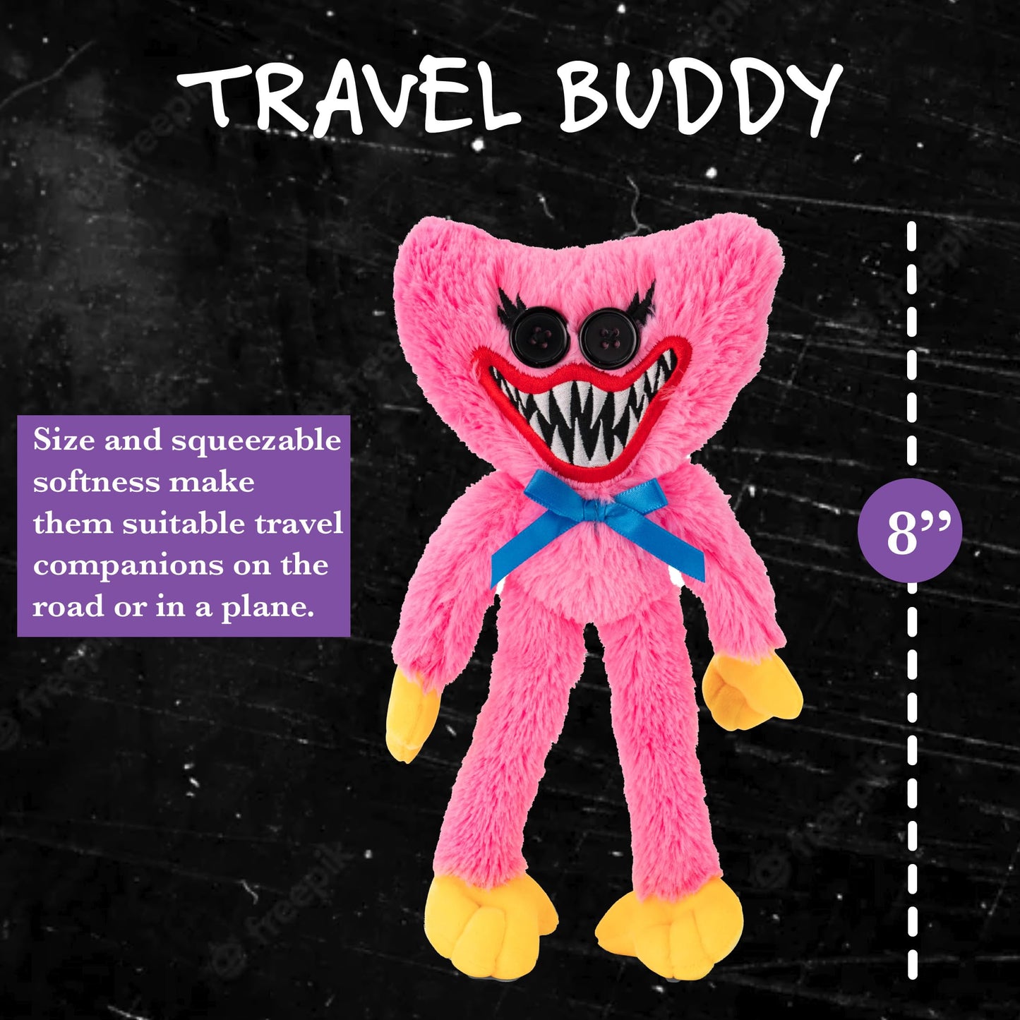 Ucc Distributing Poppy Playtime Kissy Missy With Scary Teeth 8” Plush Toy