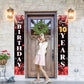 Happy 10Th Birthday Porch Sign Door Banner Decor Red And Black - Glitter Cheers To 10 Years Old Birthday Party Theme Decorations