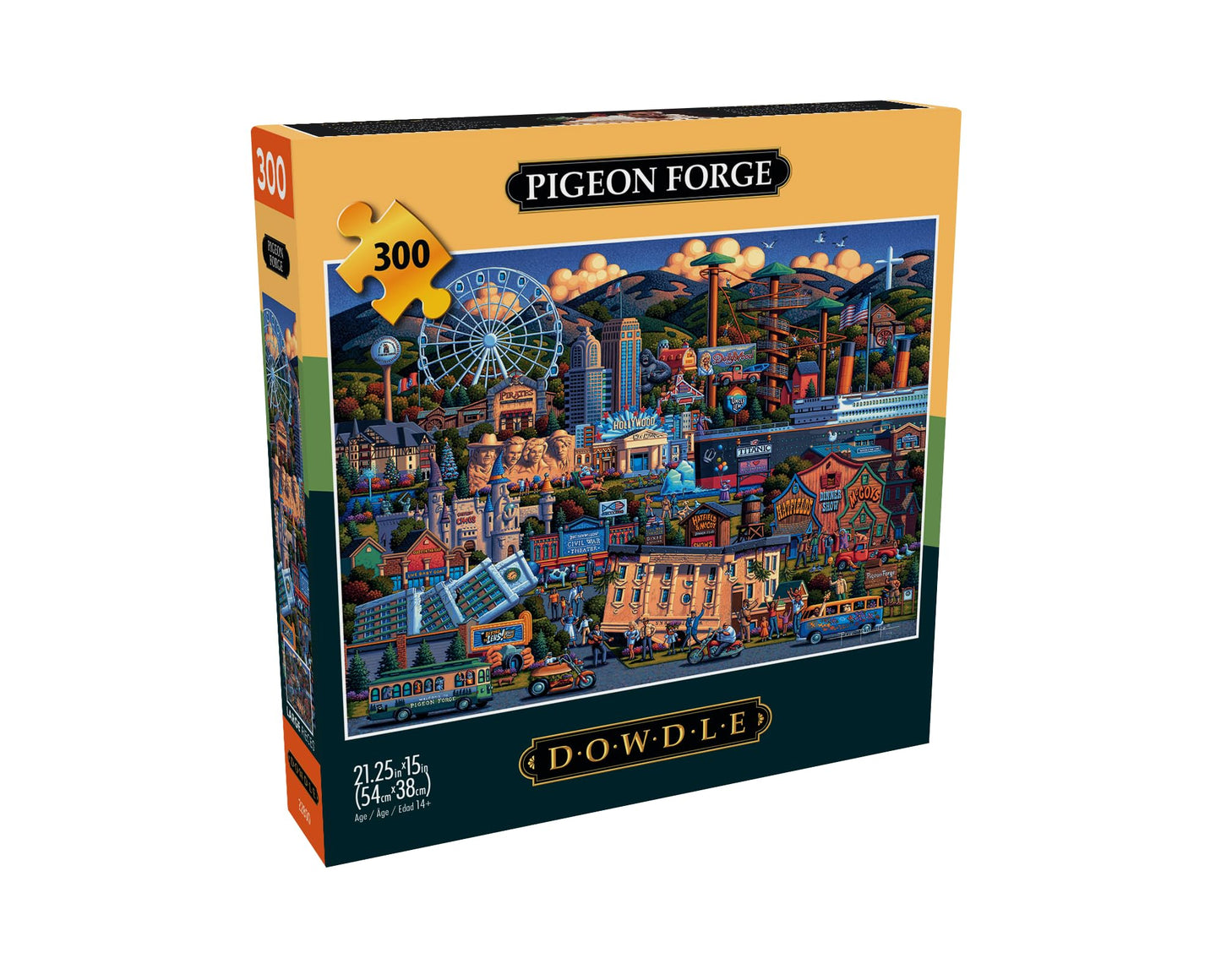 Buffalo Games - Dowdle - Pigeon Forge - 300 Piece Jigsaw Puzzle For Adults -Challenging Puzzle Perfect For Game Nights - Finished Size Is 21.25 X 15.00