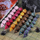 CiaraQ DND Polyhedral Dice Set (42pcs) with A Gold Pattern Drawstring Bag for Dungeons and Dragons RPG MTG Table Games. 6 Sets H