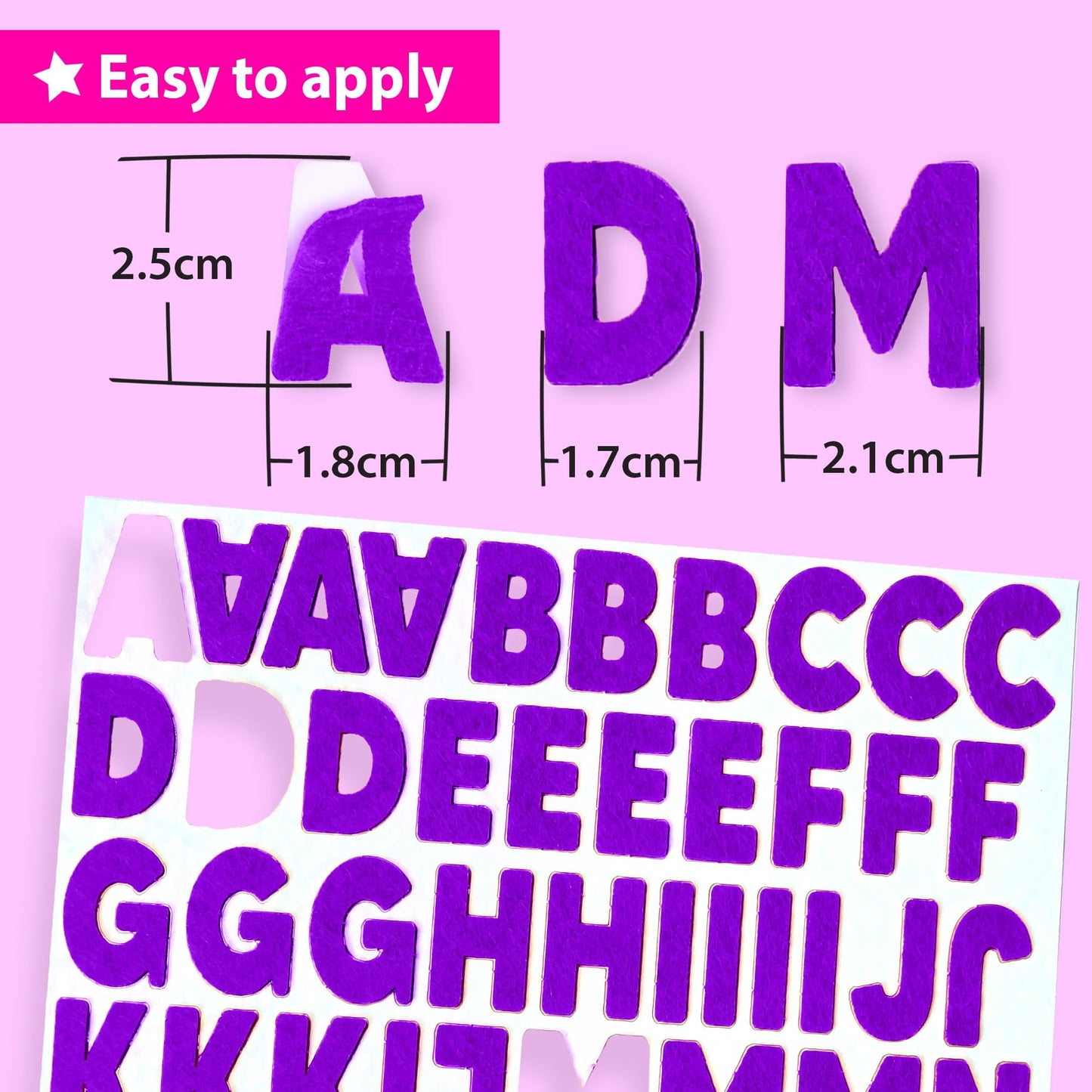 KRAFUN Black and Pink Felt Sticker Kit for Beginner Young Girls and Kids Arts & Crafts, Pack of 500+ Assorted Scrapbook Stickers