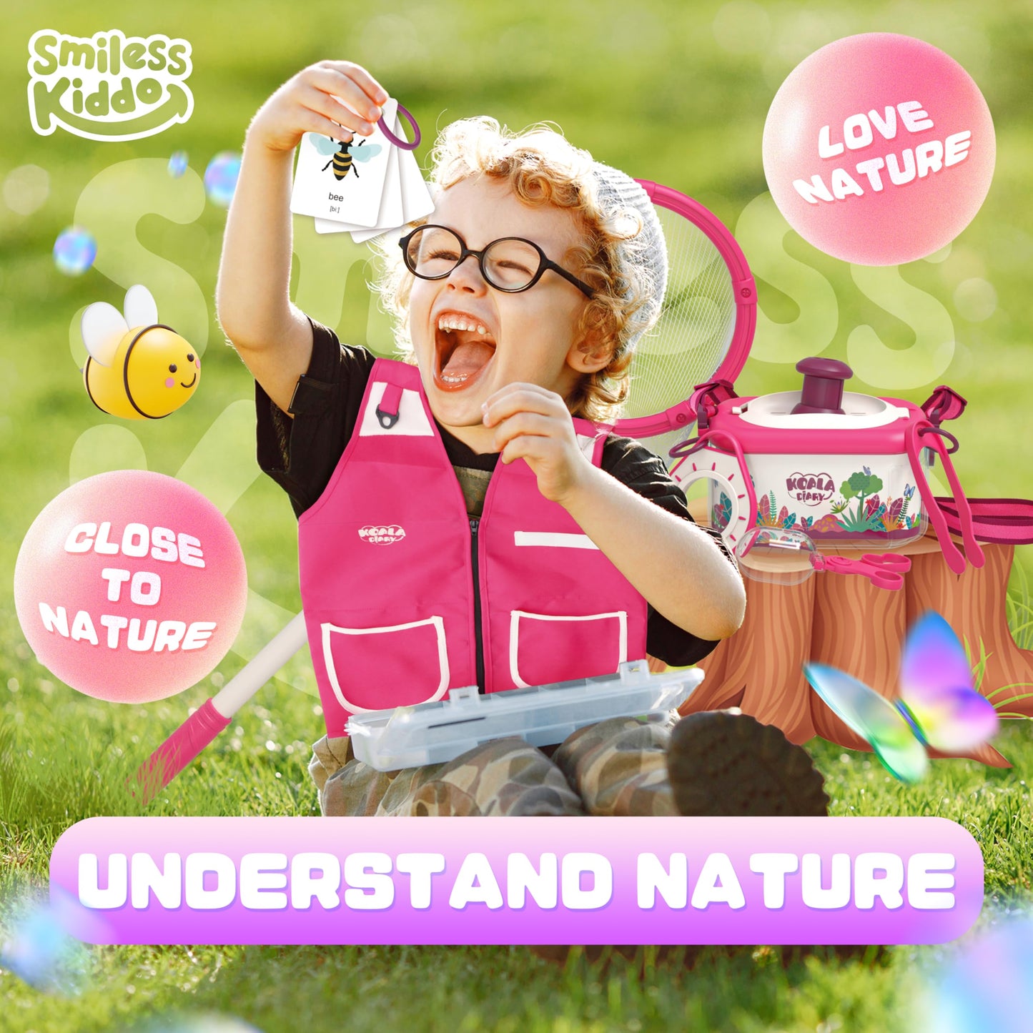 Smilesskiddo Bug Catcher For Kids, 25 Pcs Kids Explorer Kit & Kids Bug Catching Kit - Kids Nature Kit Outdoor Adventure Toys For