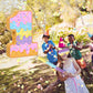 Aoriher Summer Birthday Piñata Ice Cream Game Set - Pink Cardboard with Bat, Blindfold, Mask & Confetti for Sundae Theme Party