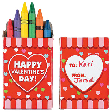Fun Express, Valentine Crayons for Valentines Day, Basic Supplies, Drawing, Crayons, Valentines Day, 24 Pieces