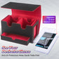 PUKYO MTG Deck Box for 320+ Cards, Leather Commander Box with Dice Tray, 4 Dividers, Black&Red - Perfect for TCG/CCG Collectors