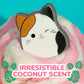 Squishmallows Cam The Cat Cloud Slime, Coconut-Scented, 8 oz, Multi Color, 15 inches, Includes Figurine Topper & Rubber Charm