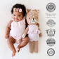 Cuddle + Kind Violet The Fawn Little 13'' Hand-Knit Doll - 1 Doll = 10 Meals, Fair Trade, Heirloom Quality, Handcrafted In Peru,