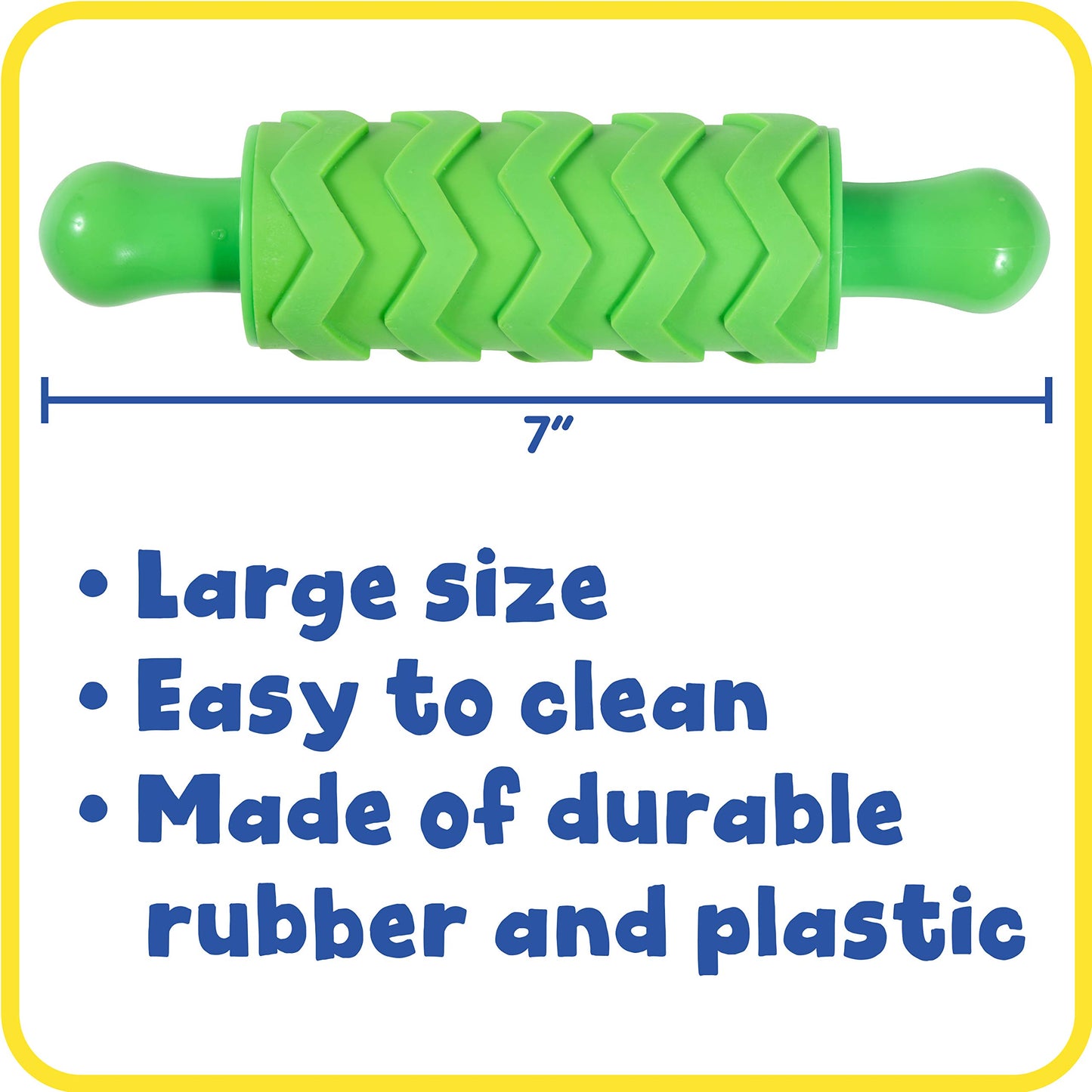 READY 2 LEARN Paint and Clay Texture Rollers - Set of 4 - Textured Dough Rolling Pins for Kids - Open-Ended Patterns for Crafts