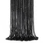 24PCS Black Bead Necklace, Halloween Black Bead Necklaces Stuff Accessories, 33'' Mardi Gras Beads Necklace Costume, Festival Pa