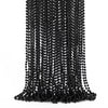 24PCS Black Bead Necklace, Halloween Black Bead Necklaces Stuff Accessories, 33'' Mardi Gras Beads Necklace Costume, Festival Pa
