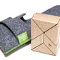 6 Piece Tegu Pocket Pouch Prism Magnetic Wooden Block Set, Natural