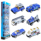 BenRich 6Pcs Mini Die Cast Metal Car Toys 1/64 Scale - Ladder Truck, Water Tower Truck, Ambulance, Transport Car, Patrol Vehicle
