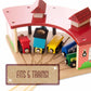 Wooden Train Track Train Garage - Train Storage Garage for Wooden Train Tracks & Sets - Compatible with Most All Conductor Carl