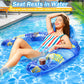 Inflatable Pool Float Chair, 2 Pack Pool Chair Floats For Swimming Pool Floats Adults Size Lounger With Backrest & Cup Holder, F