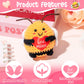 Djianrang Valentine Bees Handmade Positive Crochet With Bee Mine Heart Shape Card, Mini Positive Knitted Crochets Cute Emotional