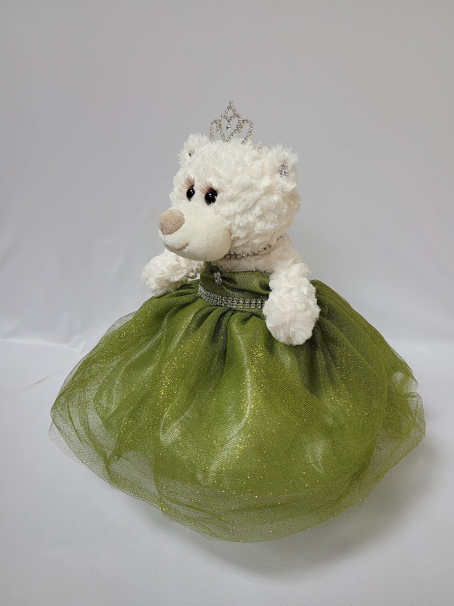 Kinnex Collections Since 1997 12' Quince Anos Quinceanera Last Doll Teddy Bear With Dress (Centerpiece) ~ Arc09831-35 (Sage Green)