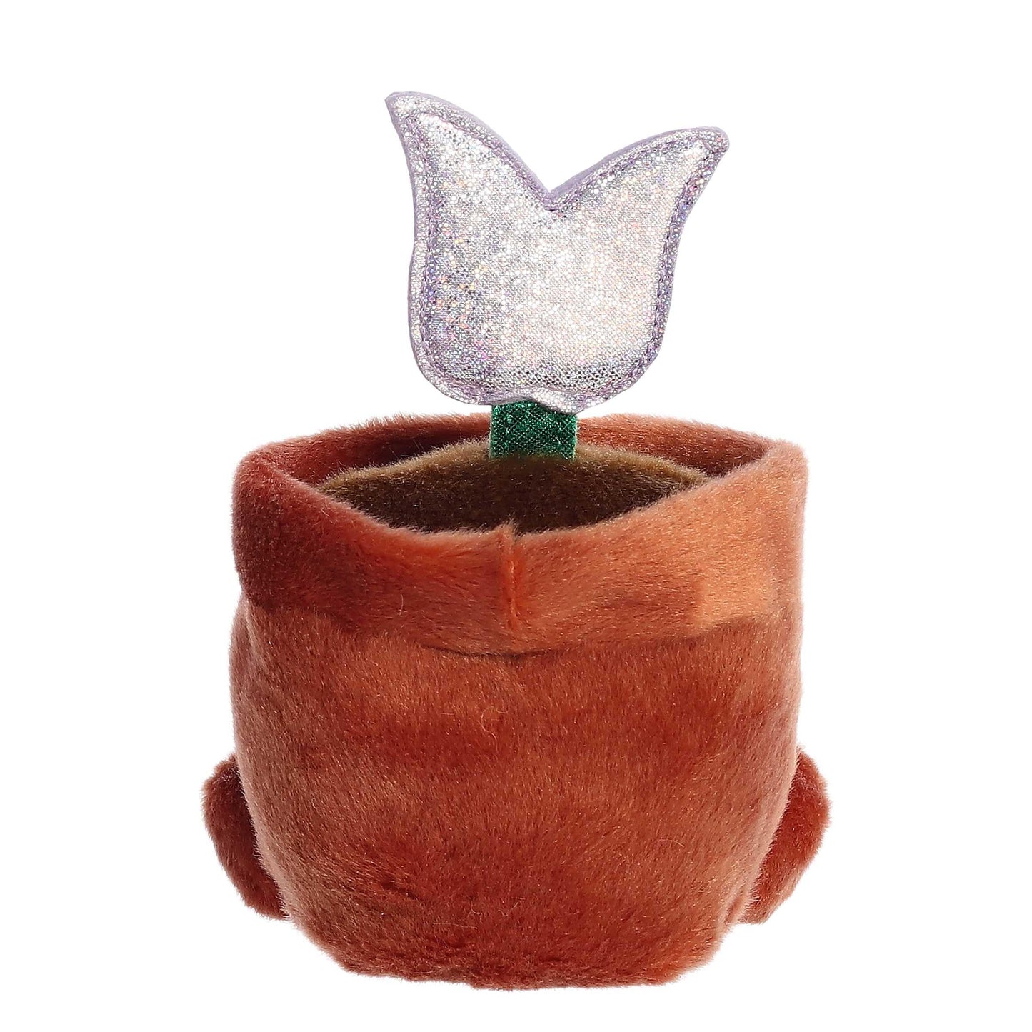 Aurora Adorable Palm Pals Holland Potted Tulip Stuffed Animal - Pocket-Sized Play - Collectable Fun - Brown 5 Inches