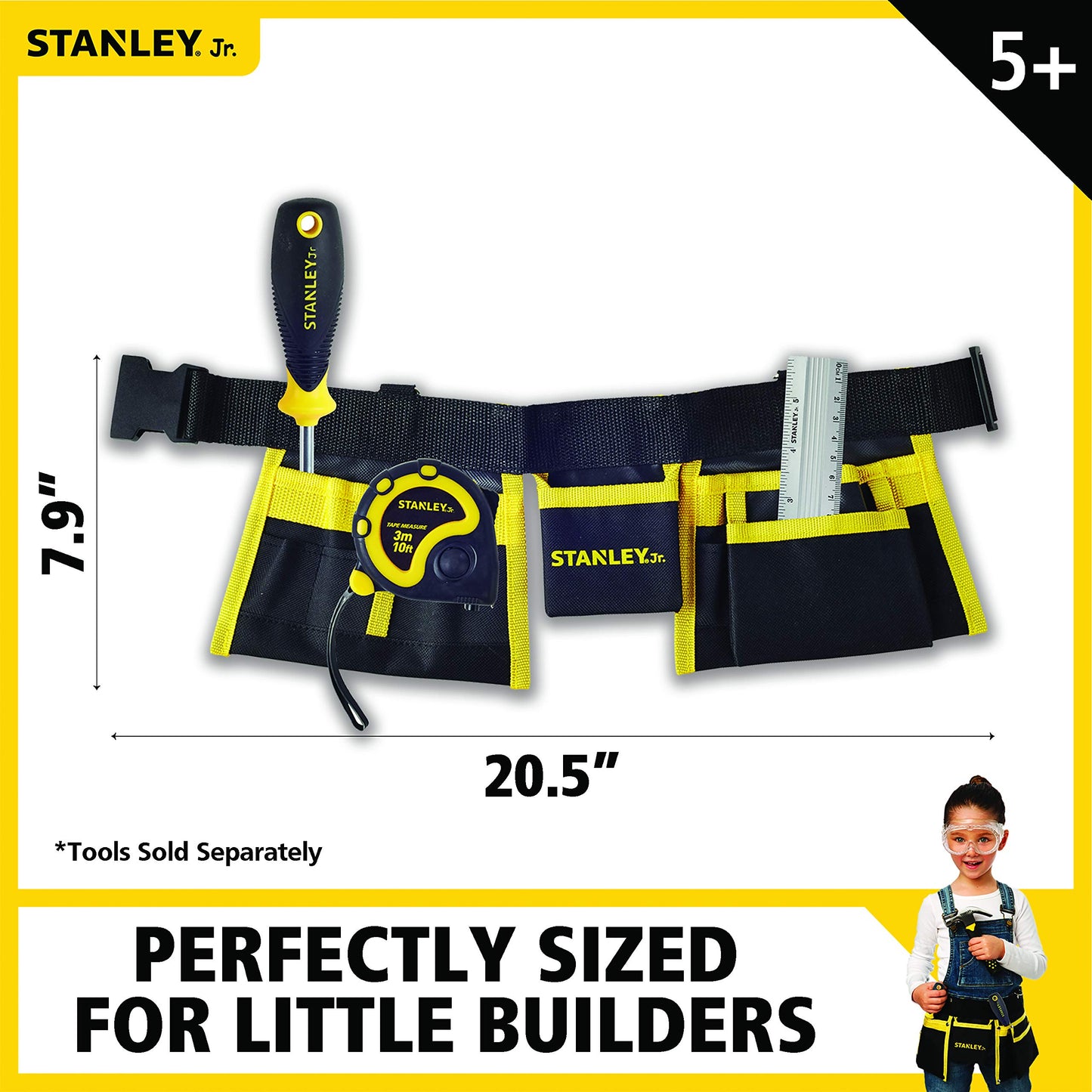 Stanley Jr. - Tool Belt, Tools Ages 5+ (T010M-Sy), Mixed