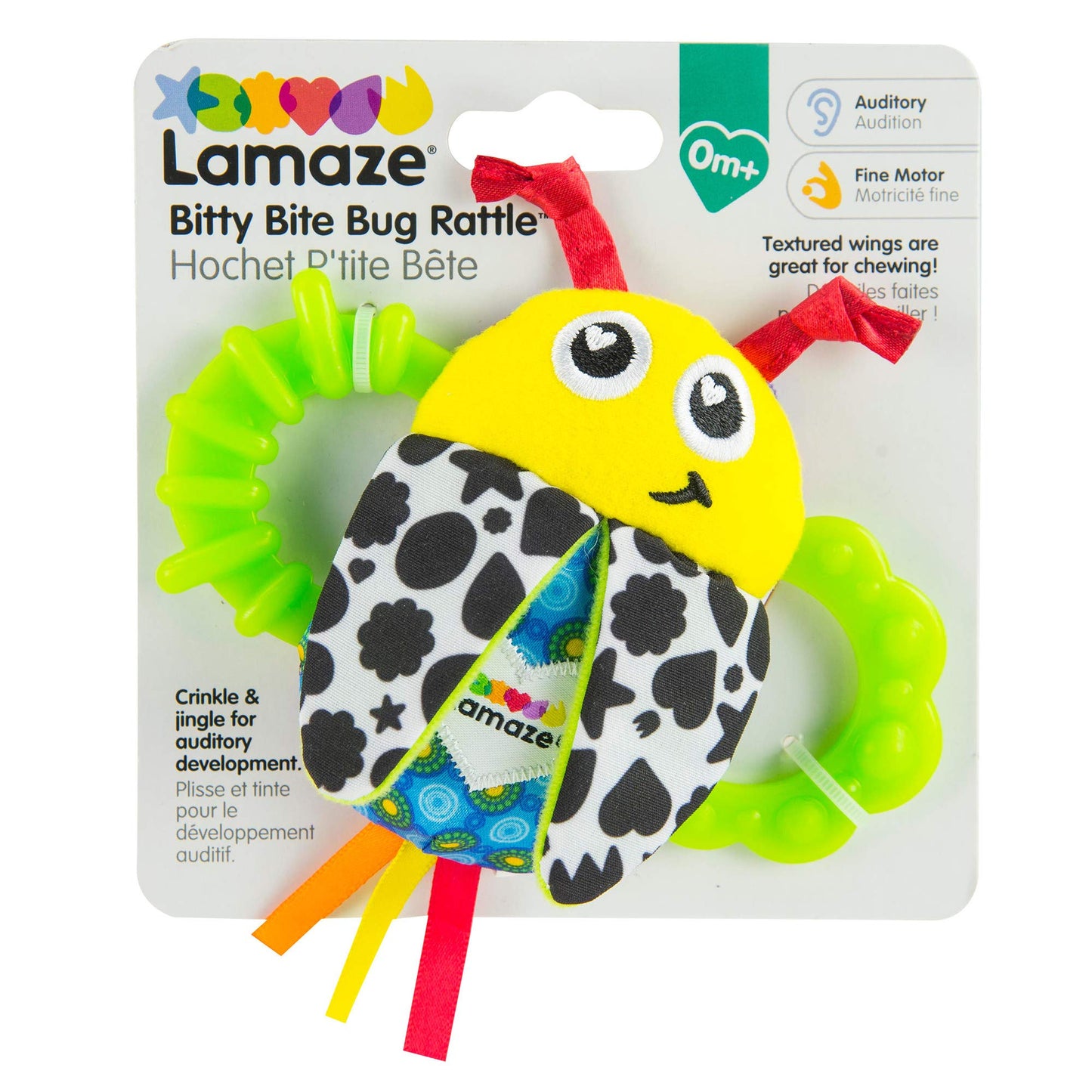 LAMAZE Bitty Bite Bug Rattle 4.5 Inch (Pack of 2)