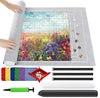 Ainiv Jigsaw Puzzle Mat Roll Up 3000 Pieces  55 x 39 Portable Felt Puzzles Board with 6 Sorting Trays & Travel Storage Bag  Jigsaw Saver Pad Keeper for mature-themeds Teens  Gray