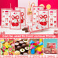 ArianQicult Bow Party Favor Bags - 50Pcs Red Cherry Goody Candy Treat Gifts Bags Coquette Bow Party Decorations for Birthday Wed